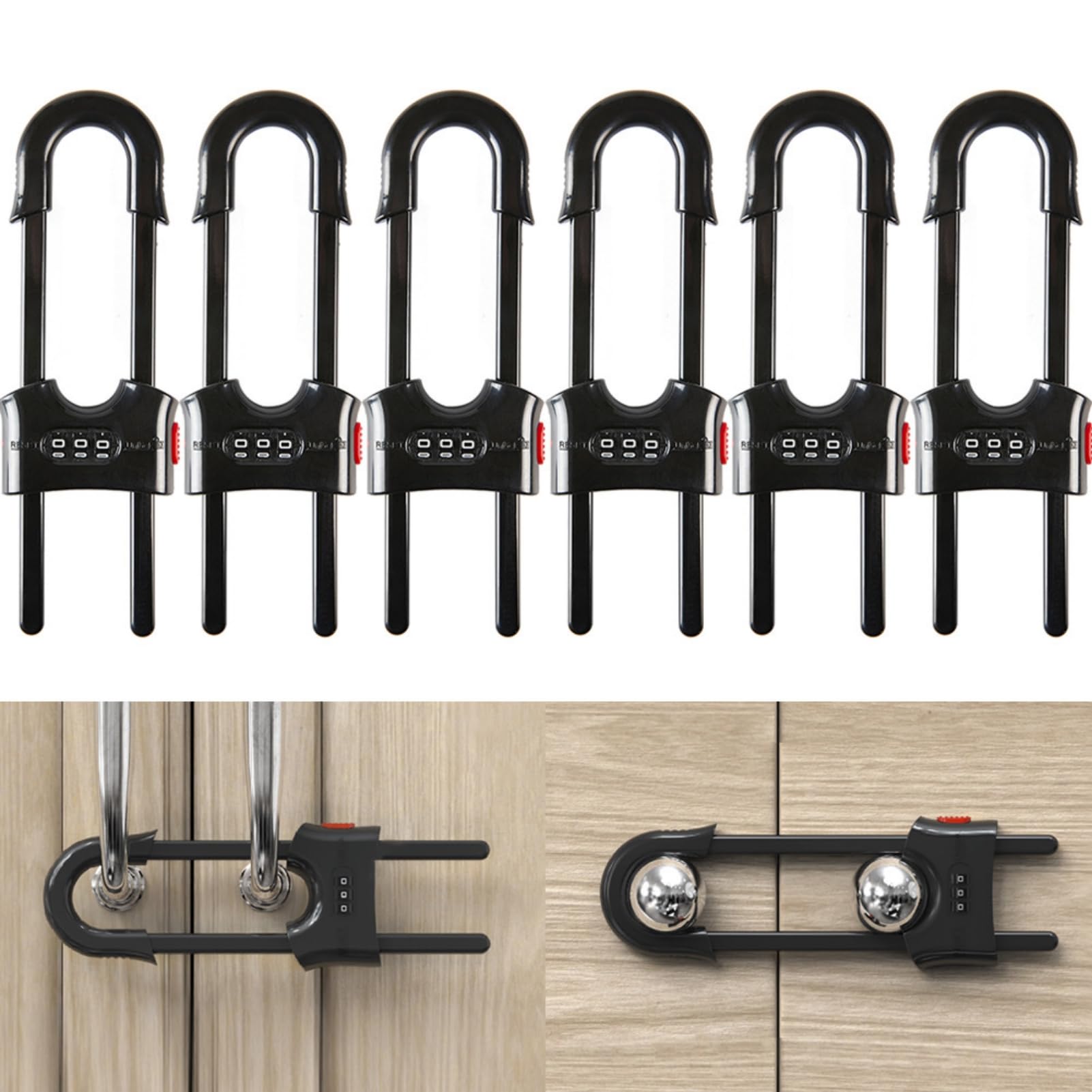 FIGEPO durable plastic cabinet latches offer long lasting child safety.
