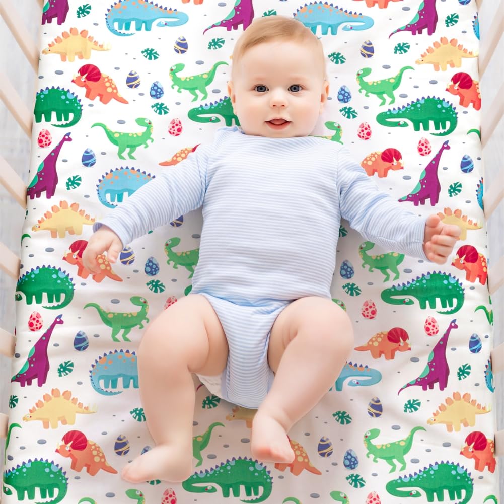 FIGEPO soft microfiber crib sheets feel gentle and breathable for baby