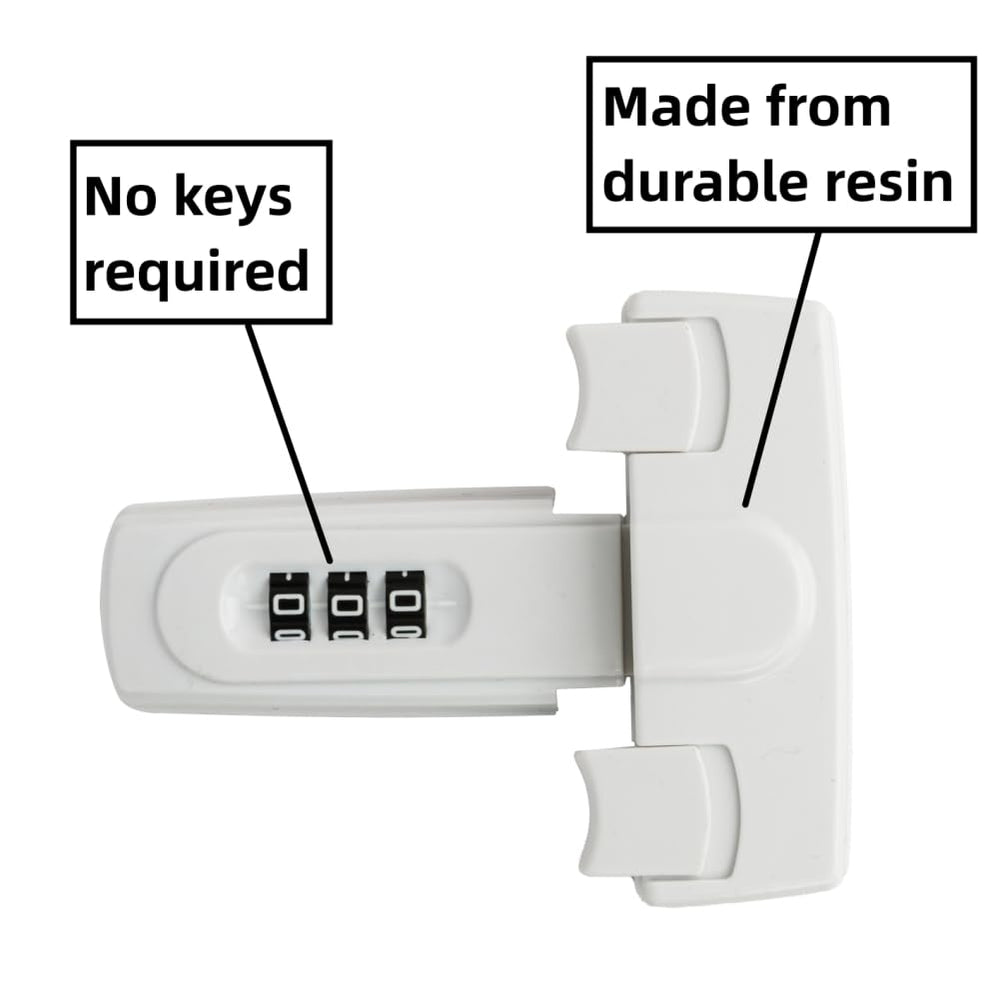 FIGEPO fridge lock installation process with simple steps.