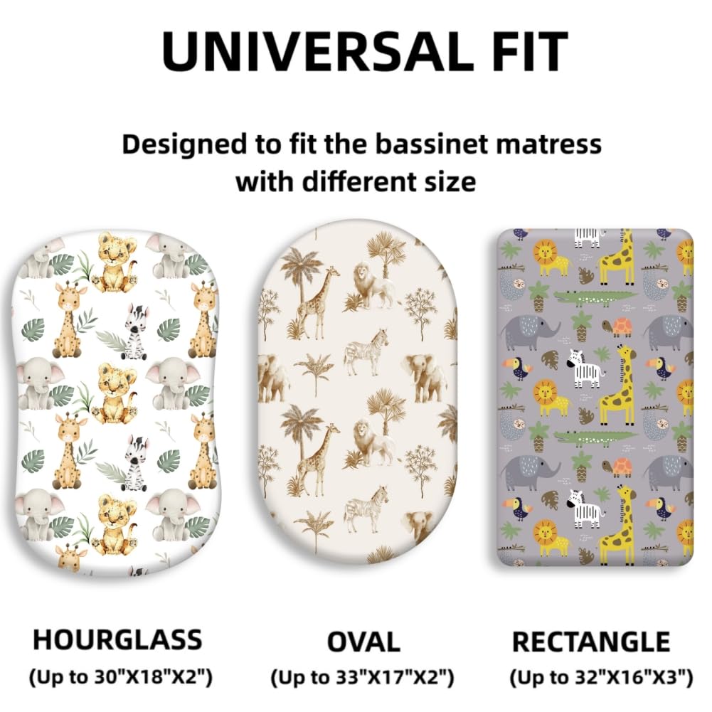 FIGEPO Neutral Jungle Design sheets for versatile nursery decor.