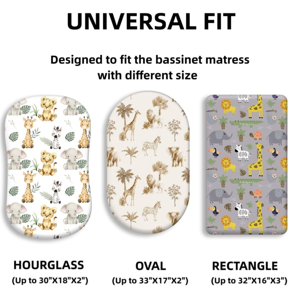 FIGEPO Neutral Jungle Design sheets for versatile nursery decor.