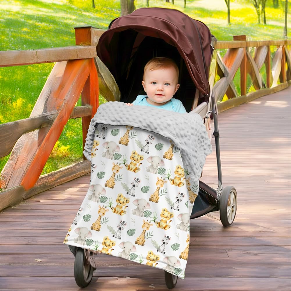 FIGEPO Safari Jungle Blanket used as nursing cover for privacy