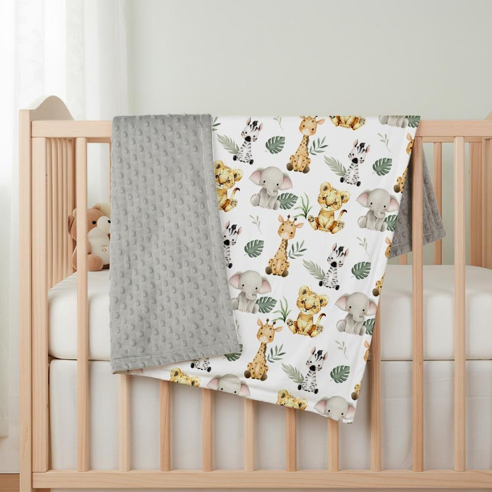 FIGEPO Safari Jungle Blanket folded as stroller cover for shade