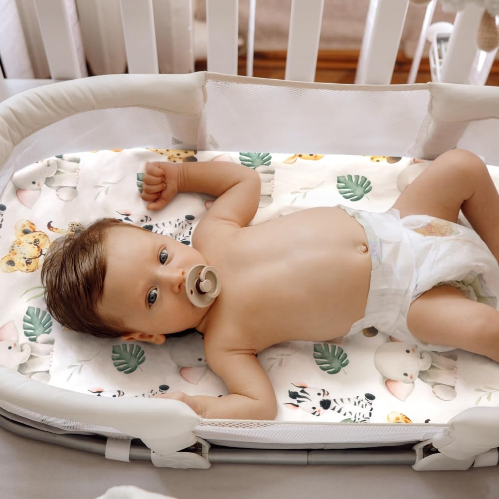 FIGEPO Soft breathable sheets offering gentle comfort for baby sleep.