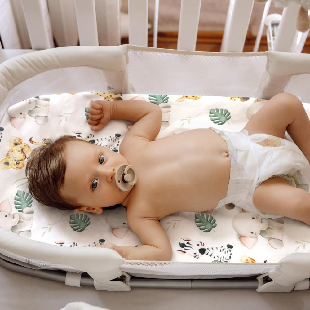 FIGEPO Soft breathable sheets offering gentle comfort for baby sleep.