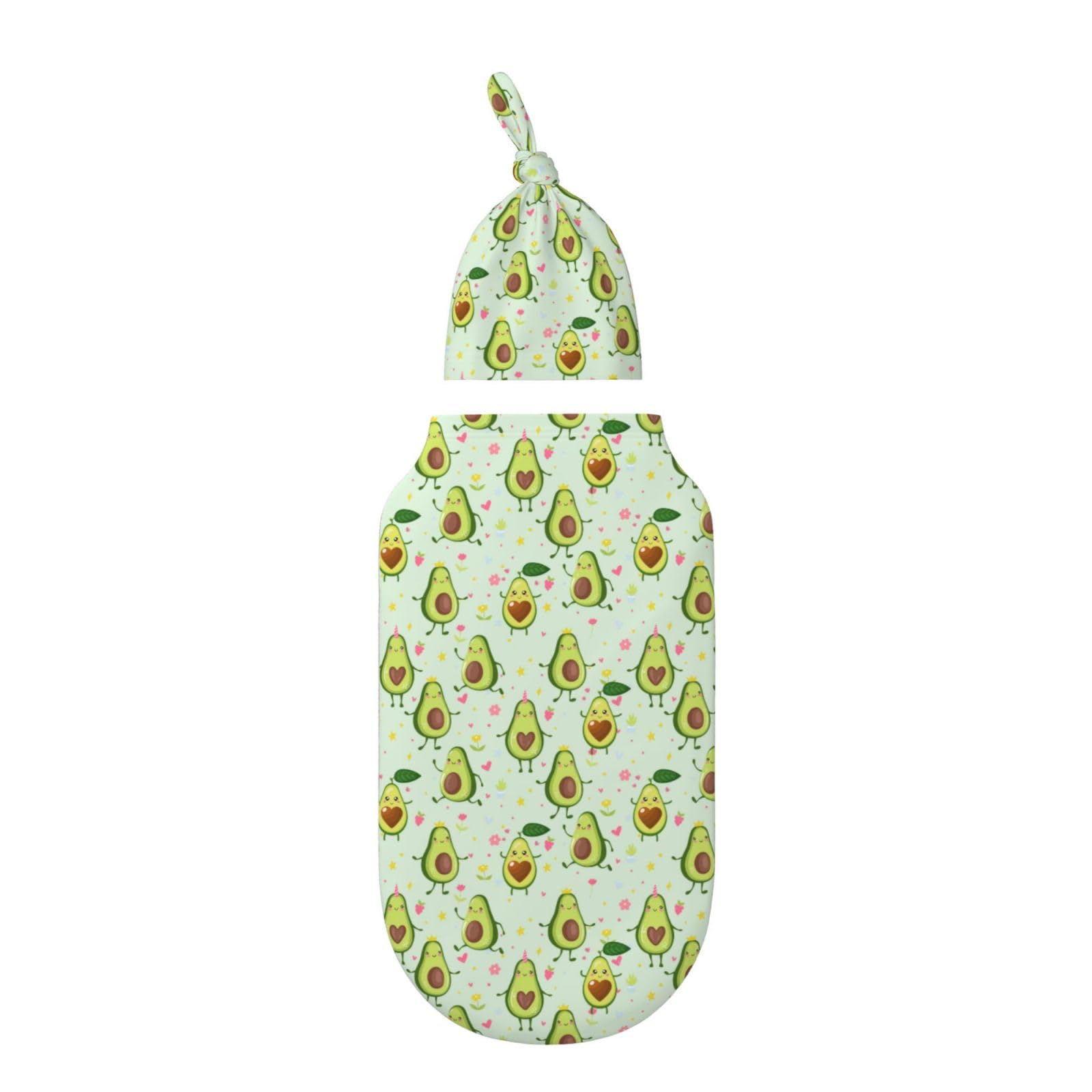 Figtihw Avocado Swaddle Blanket laid flat highlights breathable, all-season material.