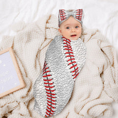 Figtihw Baseball Swaddle Blanket: unisex-design for versatile newborn use.