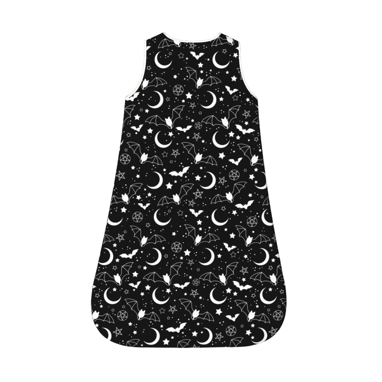 Figtihw Bat Baby Wear Blanket on baby, sleeveless design supports freedom of movement.