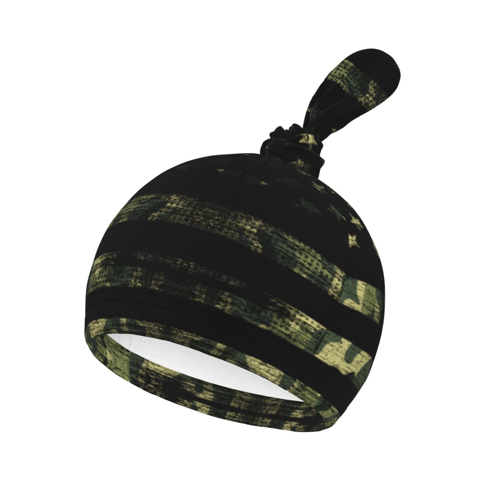 Figtihw camo flag swaddle hat included, cozy newborn outfit