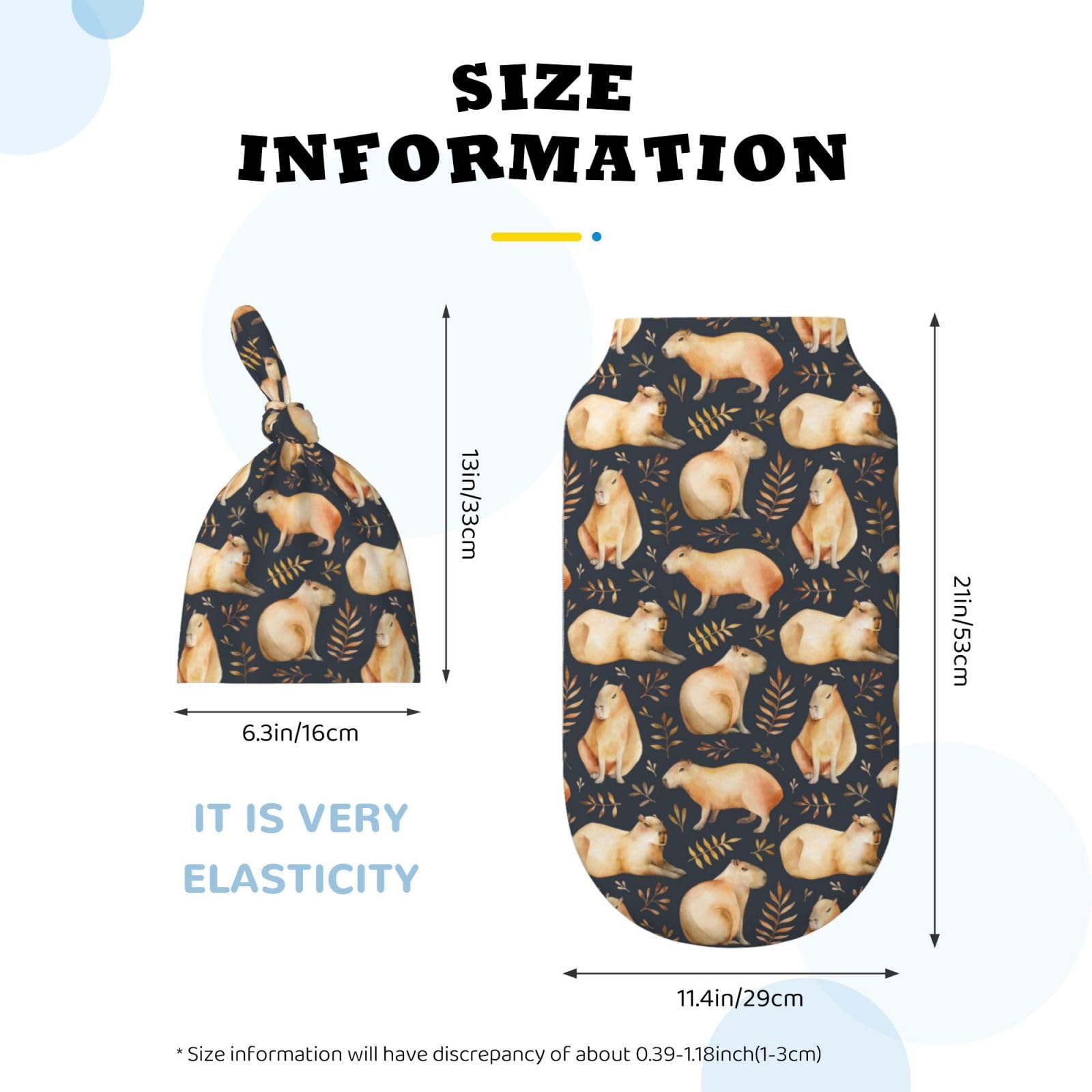 Figtihw Capybaras Swaddle for multi-use photo prop and gifting
