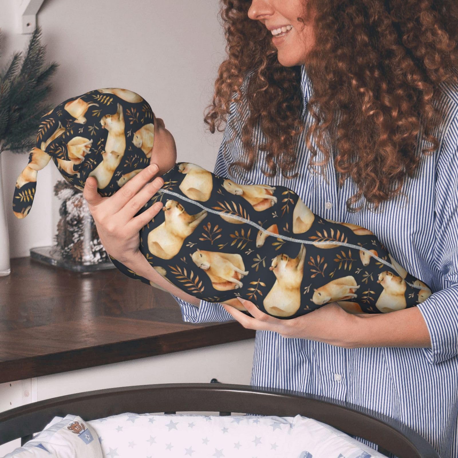 Figtihw Capybaras Swaddle Blanket safe design without zippers or snaps
