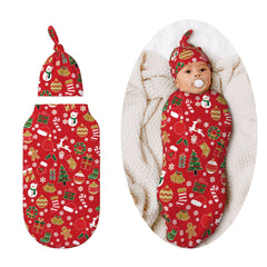 Figtihw Christmas swaddle blanket in soft material offers newborn comfort.