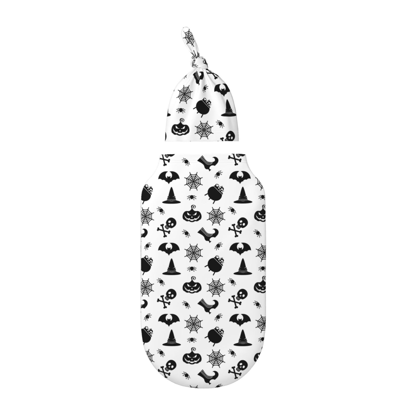 Figtihw Goth Swaddle Blanket infant snug image demonstrates secure swaddling for calm sleep.