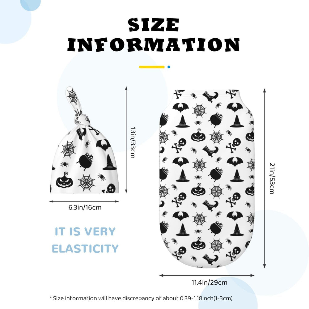 Figtihw Goth Swaddle Blanket size display shows 11.4 by 21 inches.