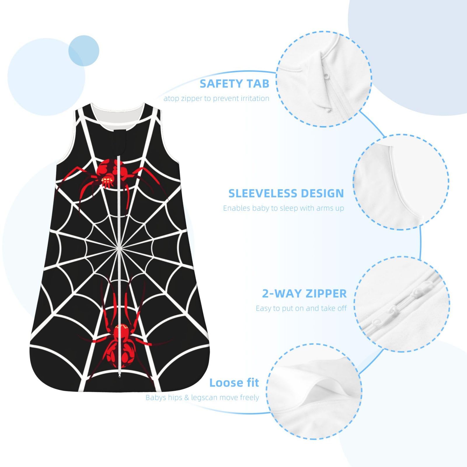Figtihw blanket's leg space lets baby move freely and stay warm.