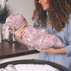 Figtihw horse swaddle blanket floral pattern adds playful warmth