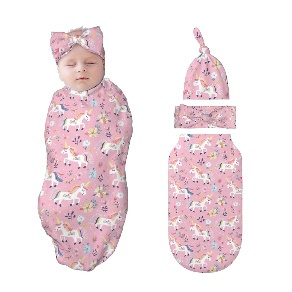 Figtihw horse swaddle blanket stars pattern for cozy newborn sleep