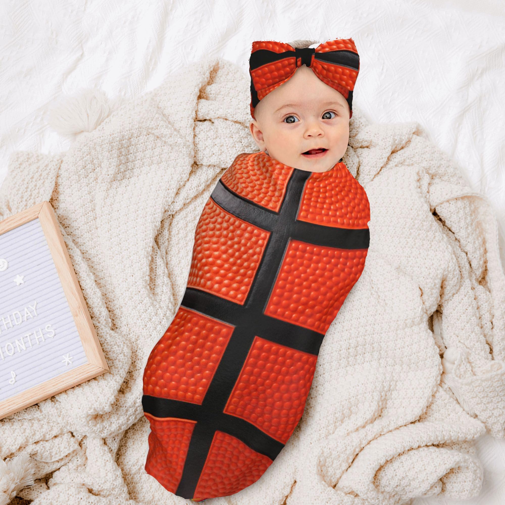 Figtihw soft polyester swaddle fabric feels gentle on baby skin.