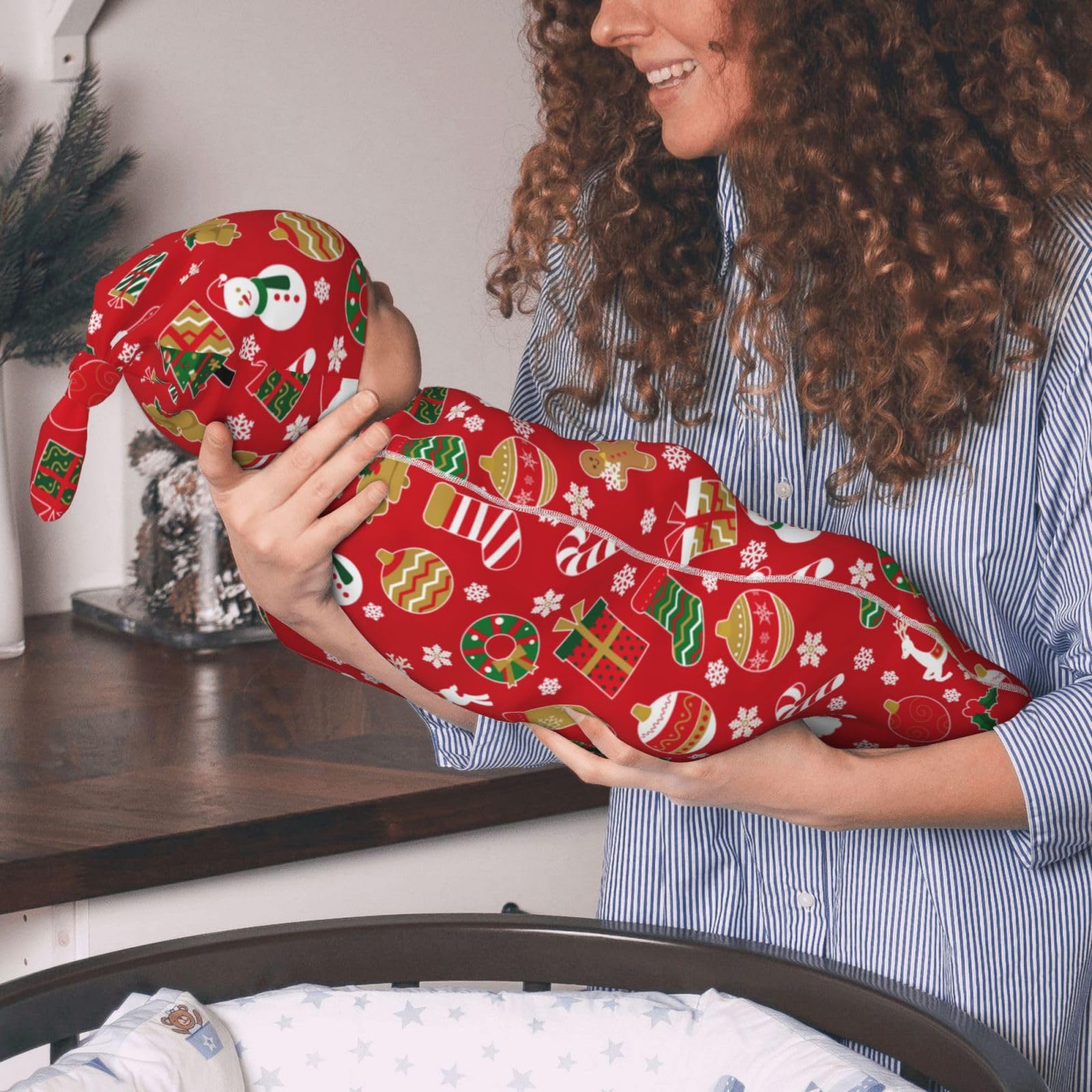 Figtihw unisex newborn swaddle set makes a thoughtful gift.