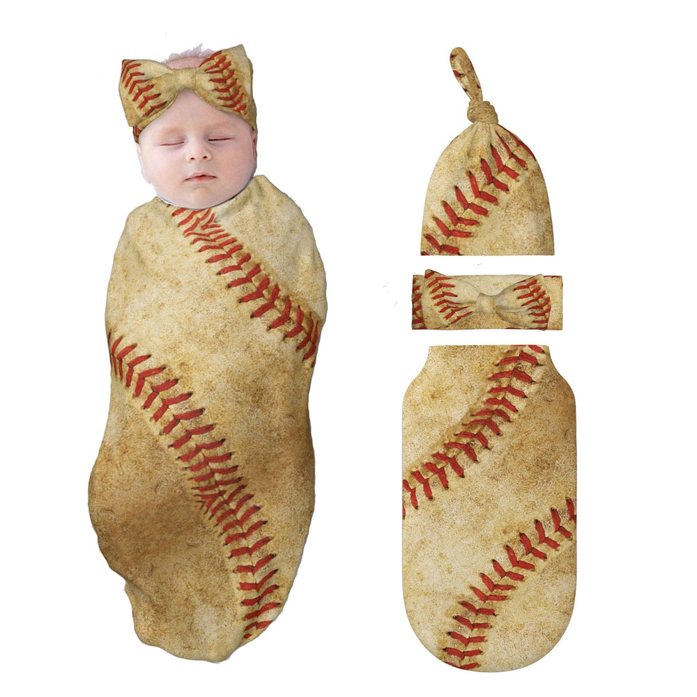 Figtihw vintage baseball swaddle blanket provides snug, breathable comfort for newborns.