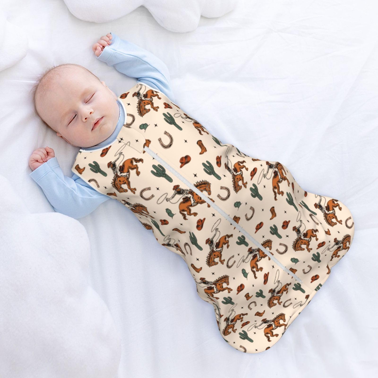 Figtihw Western baby blanket lightweight breathable fabric for year-round use