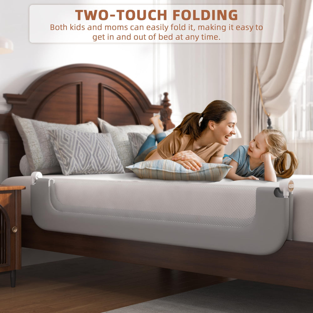 FigTime bed rail height-adjustment nine levels fits various mattresses.