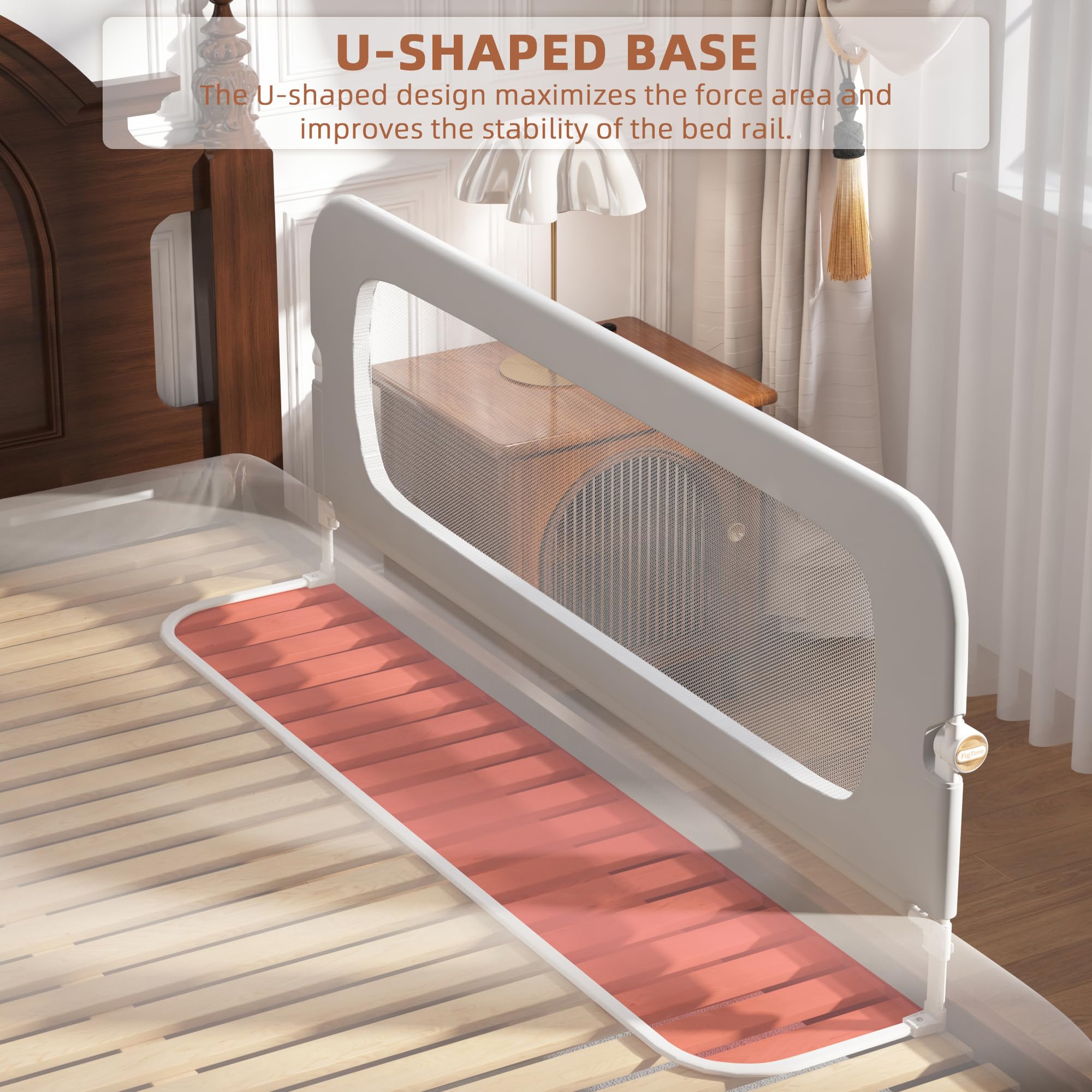 FigTime bed rail safety certifications and skin-friendly materials.