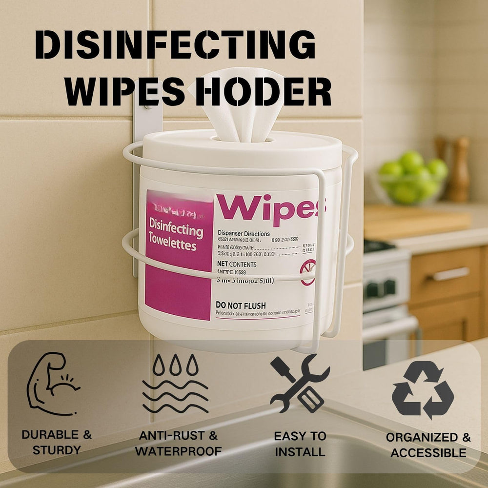 The Fijaru adhesive mount wall wipes offers no-drill installation for flexible placement.