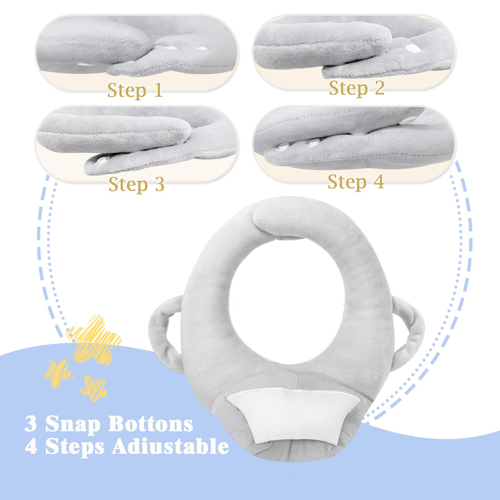 FIKETLXU new-parent relief pillow gray for convenient care