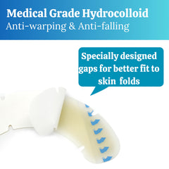 Filigan extended barrier strip provides a secure fit around the ostomy pouch