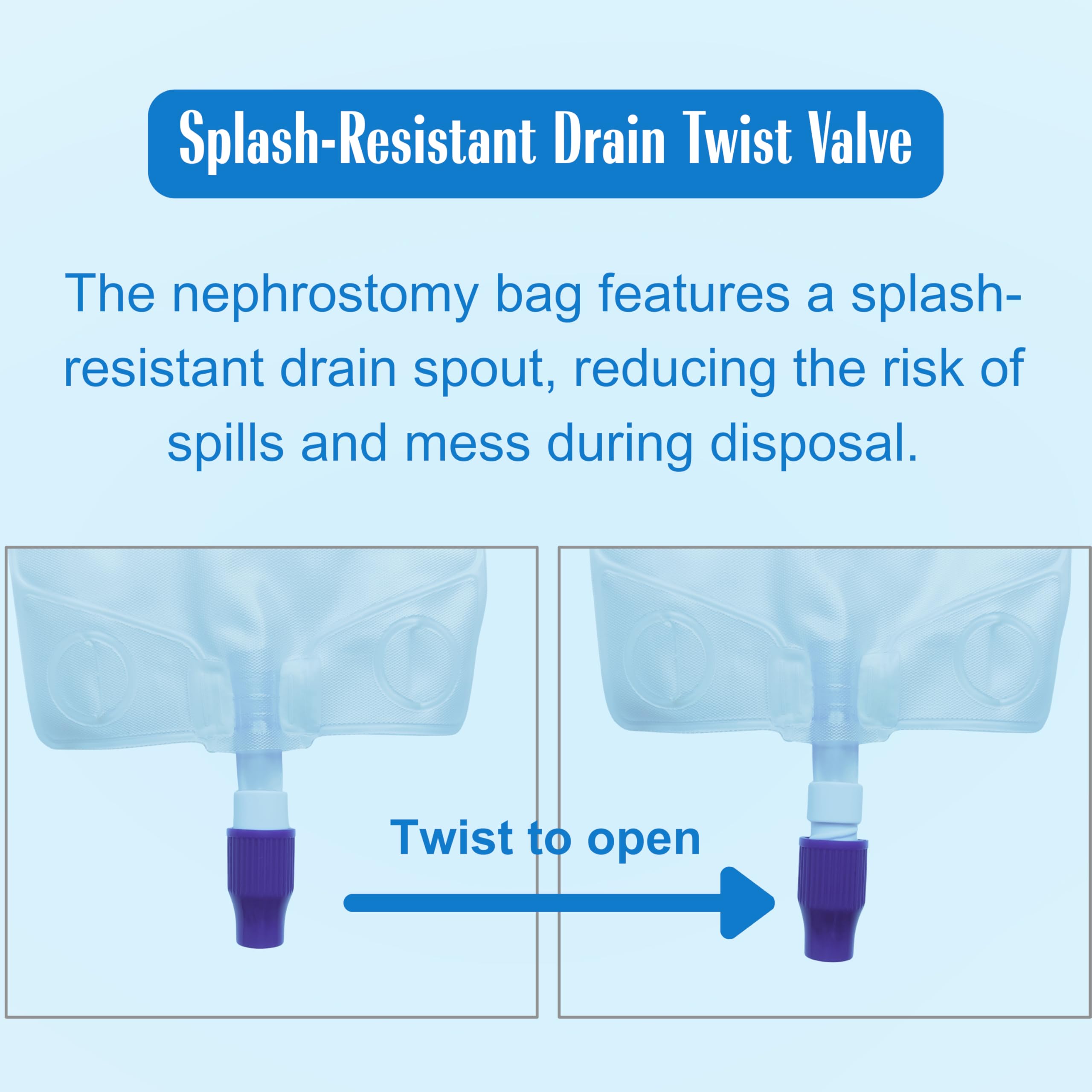 Filigan twist drain valve enables simple, controlled emptying.