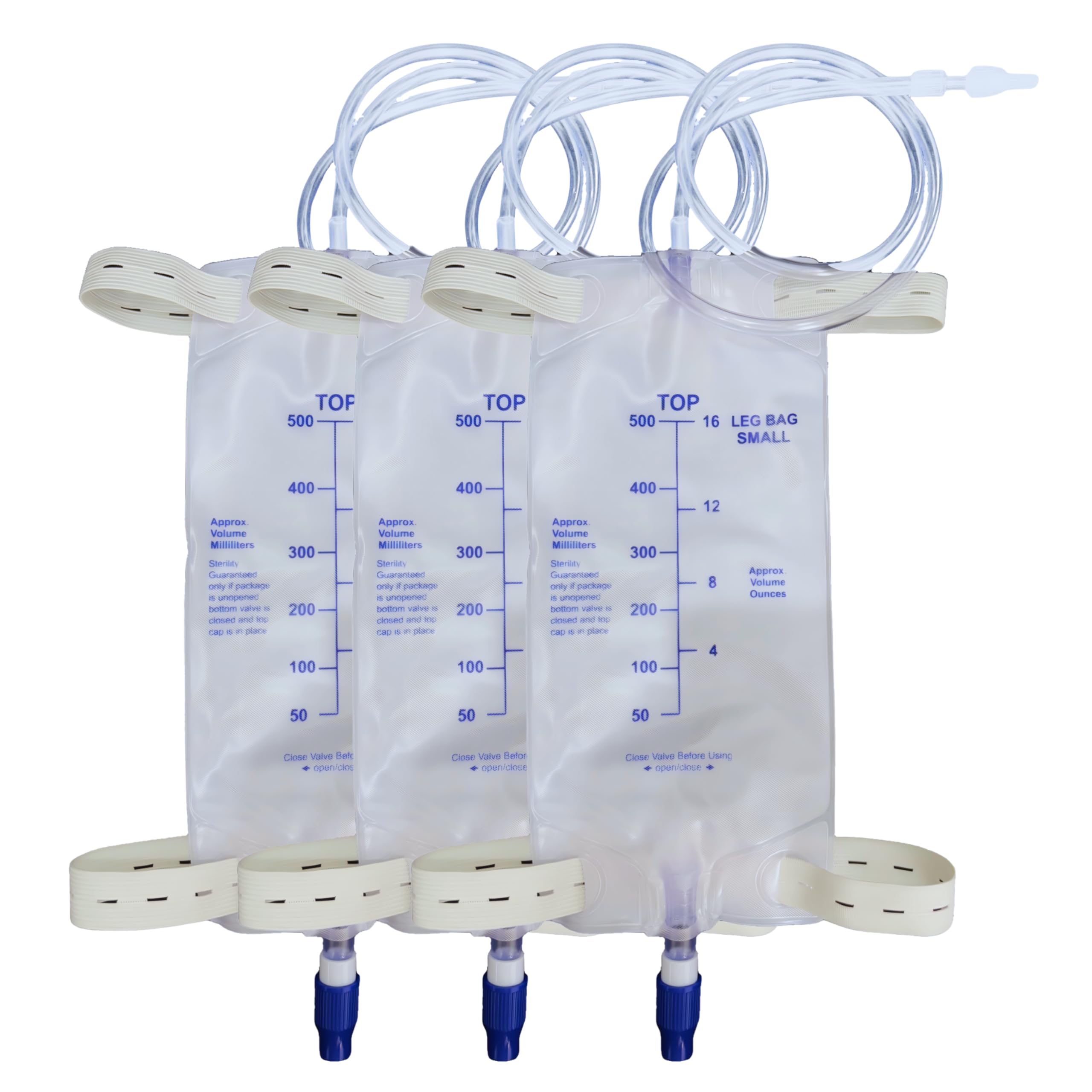 Filigan urine drainage bag with 500ml capacity and clear markings for easy monitoring.