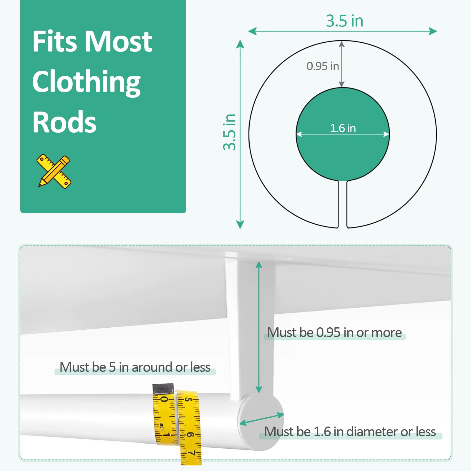 Filtbaird clear age-based size labels help you see baby clothes by size at a glance.