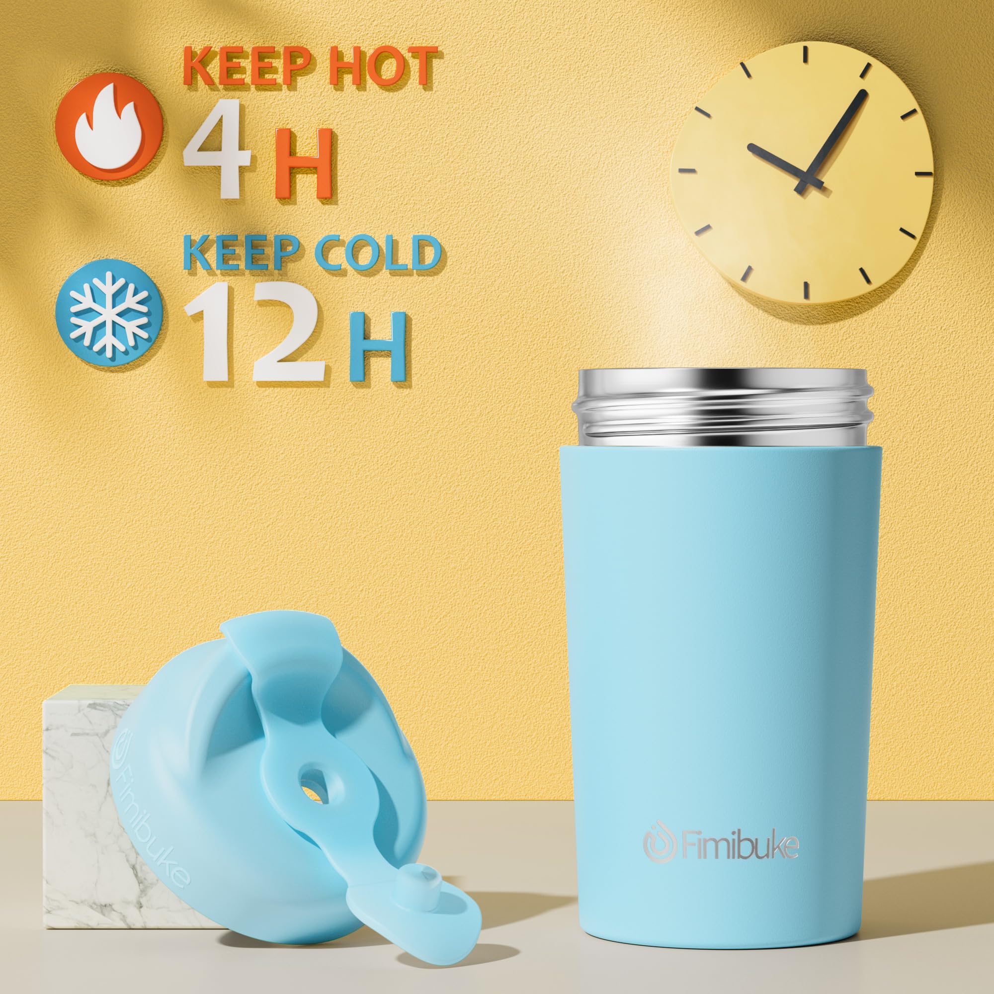 Fimibuke colorful-patterned cup highlights kid-friendly design appealing to children.