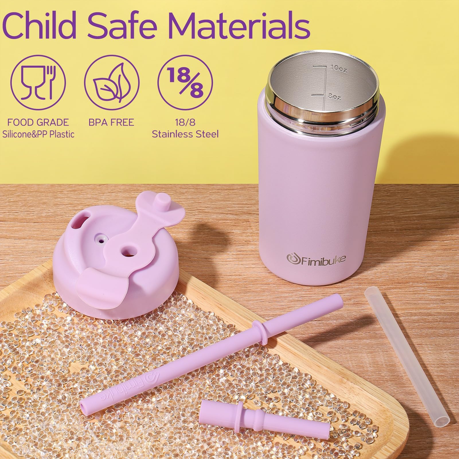 Fimibuke leak-proof lid with seal demonstrates reliable mess containment.