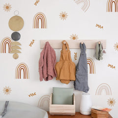Finduat Boho Rainbow Sun wall decal for nursery walls brightens spaces and inspires creativity
