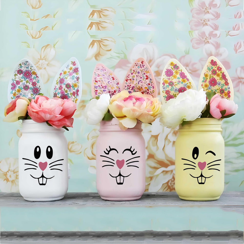 Finduat Easter bunny face wall decor on a bright wall for festive appeal.