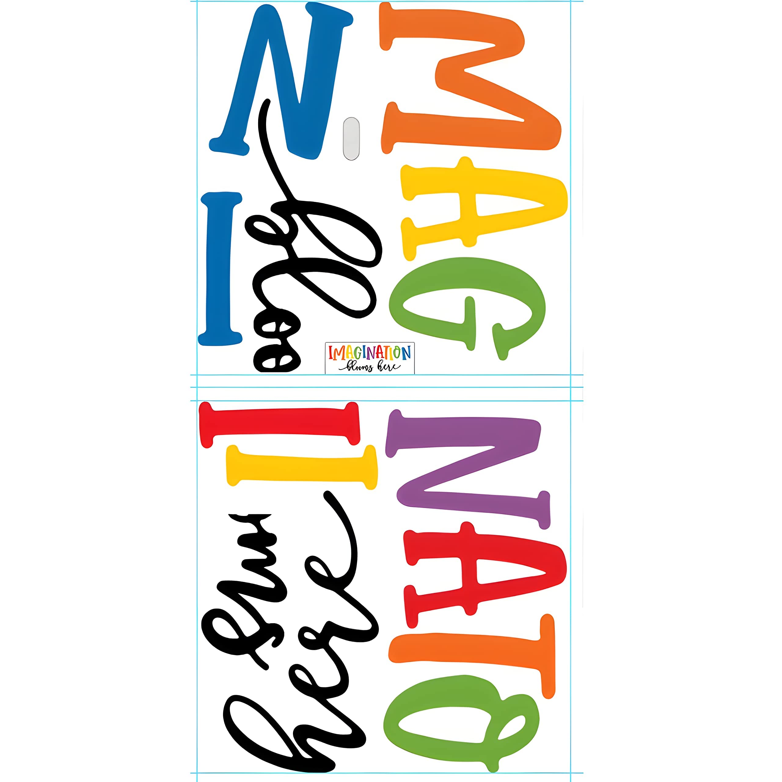 Finduat Imagination Blooms Here decal creates a positive study corner.