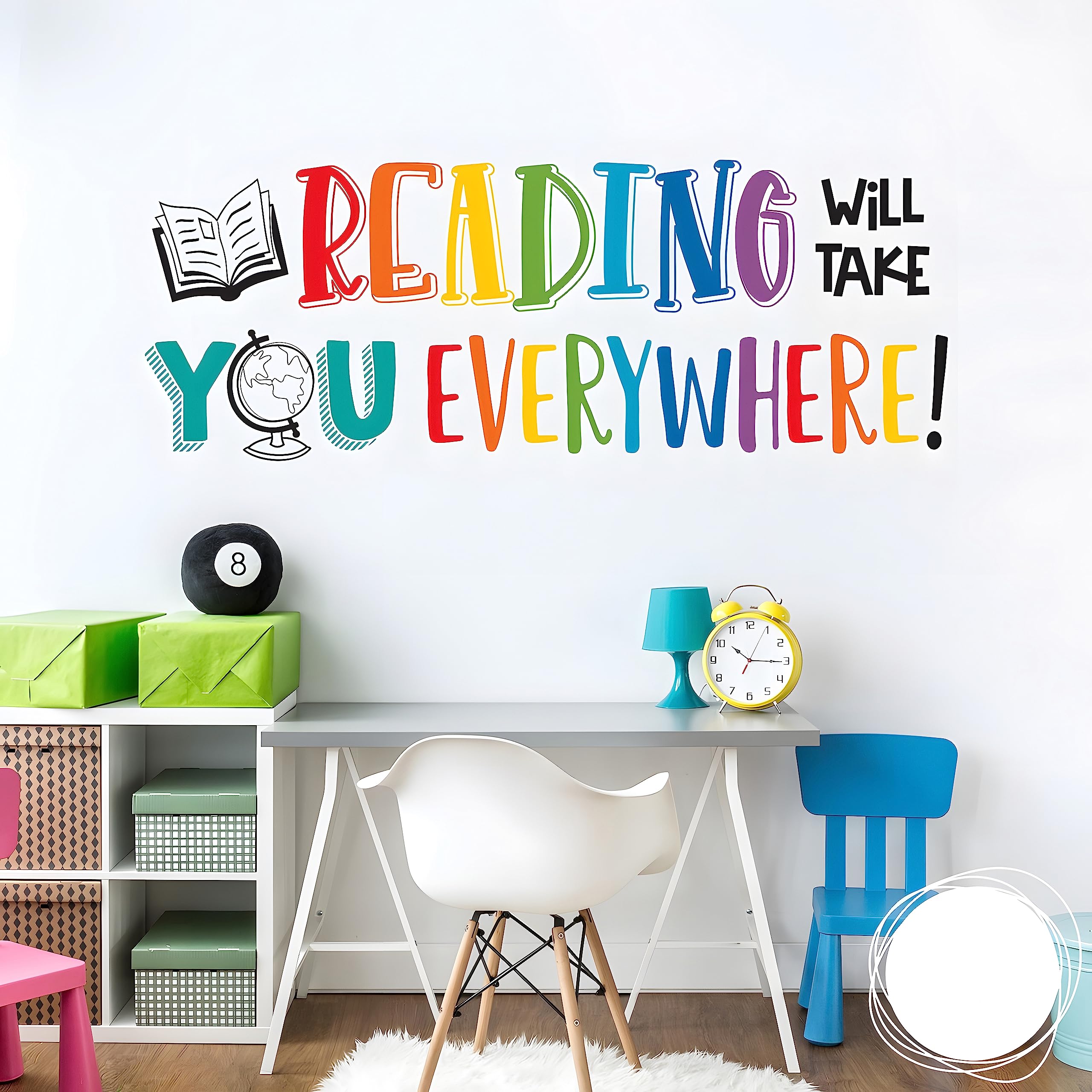 Finduat Inspirational Phrase Wall Sticker brightens study spaces and supports learning.