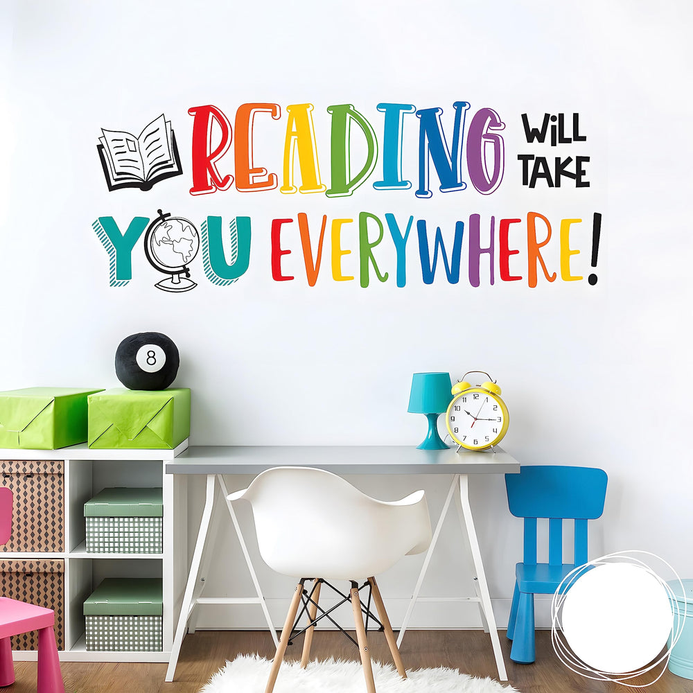 Finduat Inspirational Phrase Wall Sticker brightens study spaces and supports learning.