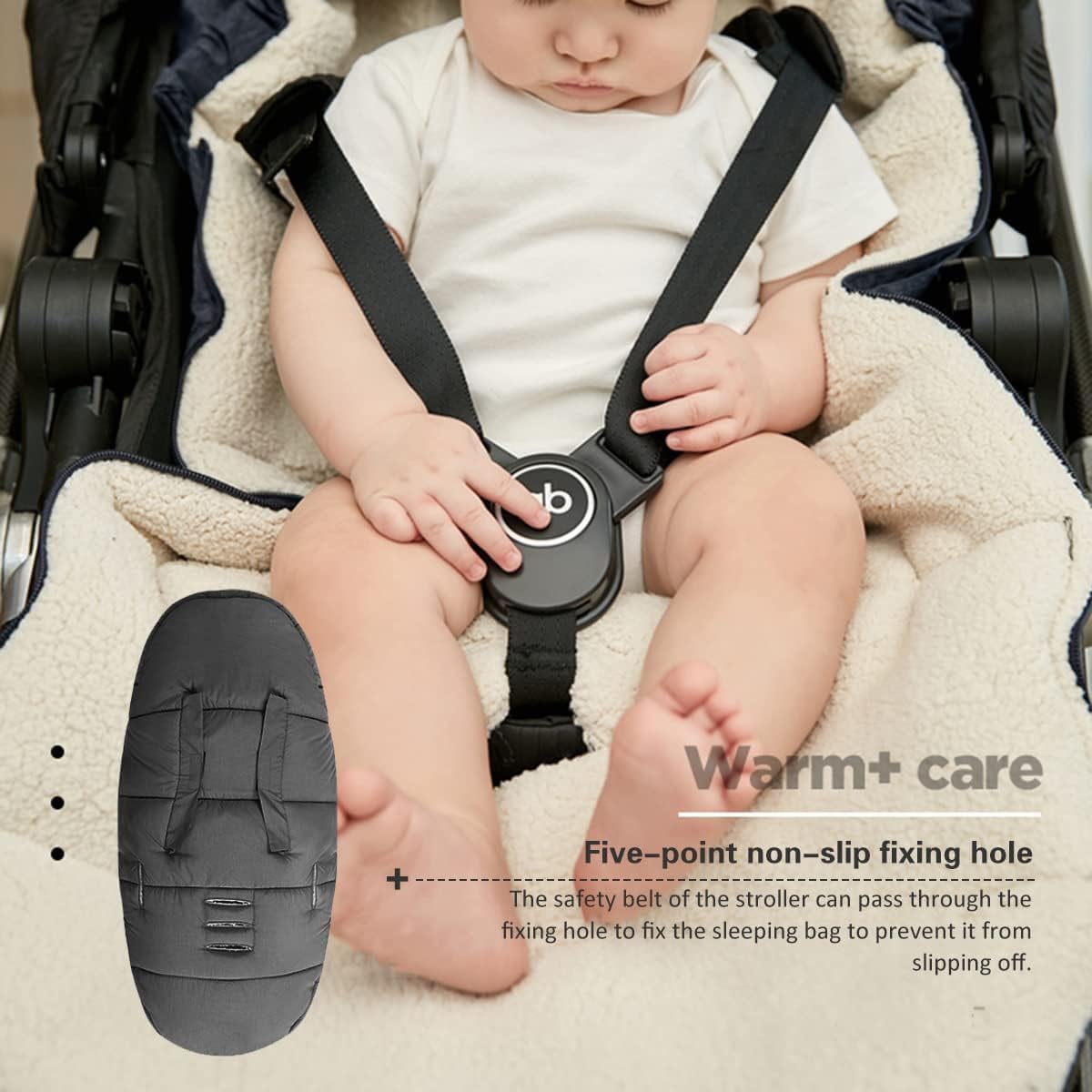 FindXeink footmuff converts to a stroller seat cushion when opened.