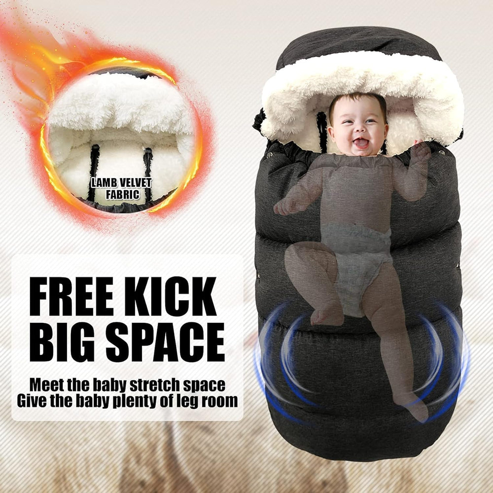 FindXeink footmuff universally fits most prams and strollers.