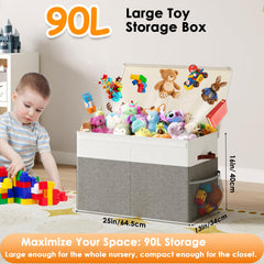 Fineonly foldable toy bin collapsed flat for compact closet storage