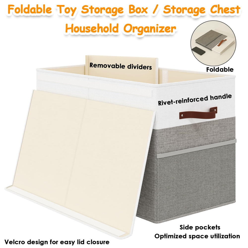 Fineonly playroom setup using the toy storage box for easy cleanup