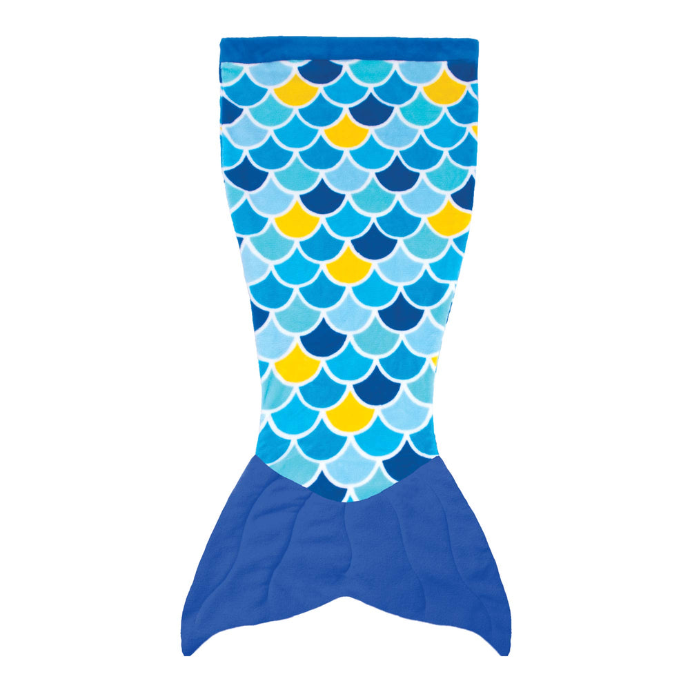 Fin Fun mermaid tail blanket with scale-pattern design sparks fantasy.