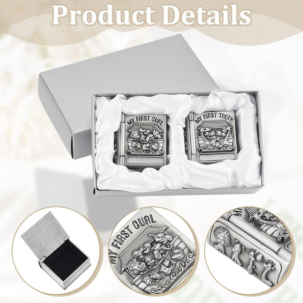 FINGERINSPIRE Antique silver-tone keepsake box adds timeless charm while protecting memories.