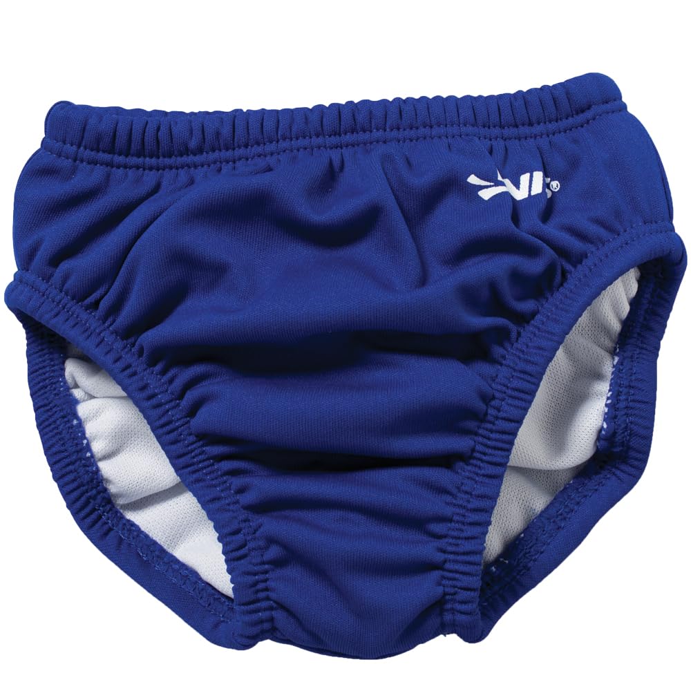 FINIS reusable baby swim diaper with snap closure and UPF 50+ sun protection for pool days.