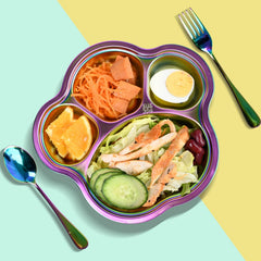 Finopro divided plate keeps meals organized for kids