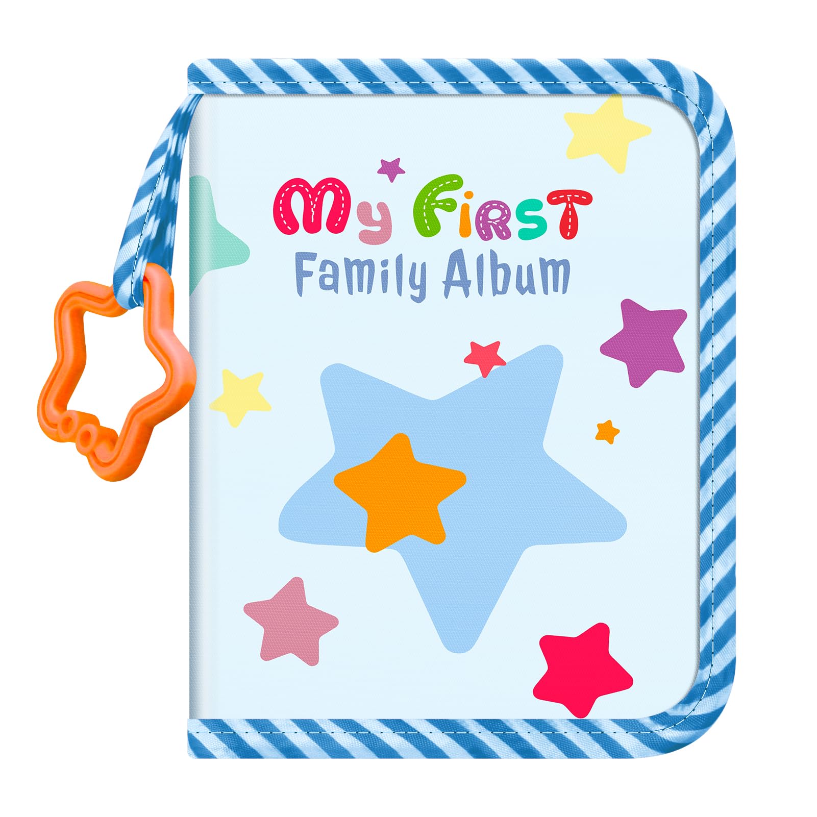 FINTIE baby photo album with soft cloth cover for elegant memories.