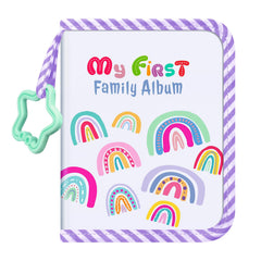 FINTIE baby photo album with soft cloth cover for gentle protection of memories